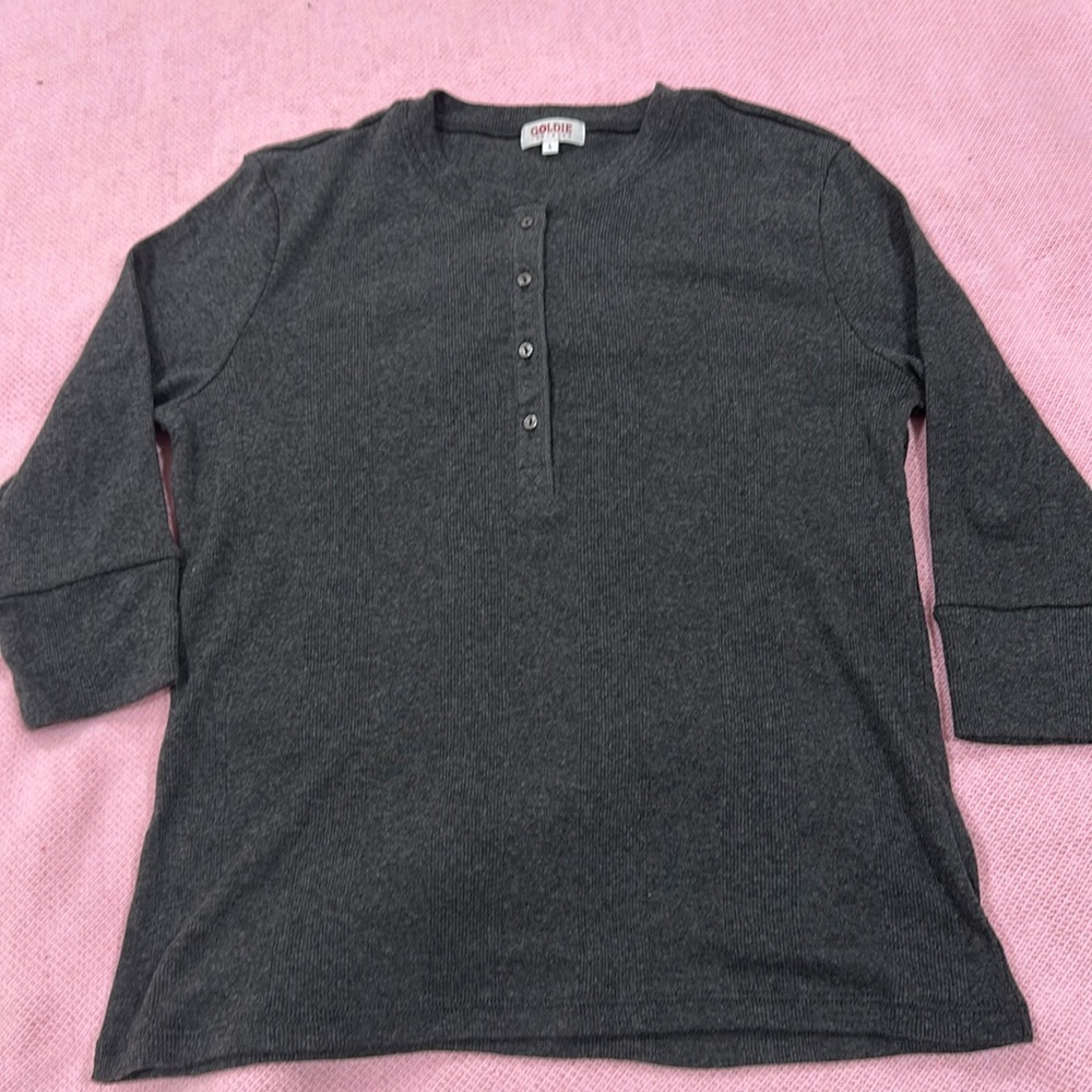 Goldie lewinter variegated rib Henley top